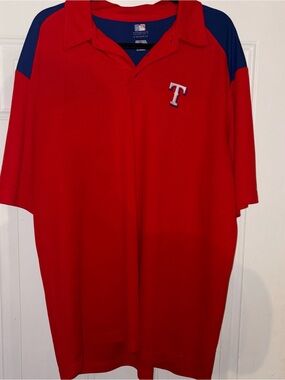 Genuine Merchandise Red Texas Rangers Polo